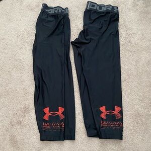 Under Armour Black crop Compression Pants Large